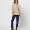 Volume Kimono Shirt In Camel Brushed Herringbone 1 Volume Kimono Shirt In Camel Brushed Herringbone -Chicorya Sales S71415 4392