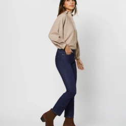 Volume Kimono Shirt In Camel Brushed Herringbone -Chicorya Sales S71415 4475