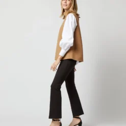 Sleeveless Ana Top In Camel Double-Faced Melton 17 Sleeveless Ana Top In Camel Double-Faced Melton -Chicorya Sales S71418 2046