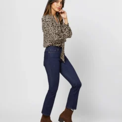 Helene Tie-Neck Blouse In Camel/Black Painterly Leopard Crepe De Chine 14 Helene Tie-Neck Blouse In Camel/Black Painterly Leopard Crepe De Chine -Chicorya Sales S71419 4727