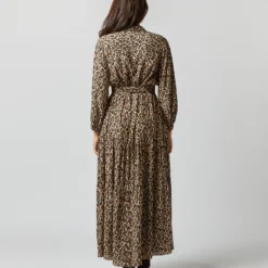 Isla Shirtdress In Camel/Black Painterly Leopard Crepe De Chine 16 Isla Shirtdress In Camel/Black Painterly Leopard Crepe De Chine -Chicorya Sales S71420 816