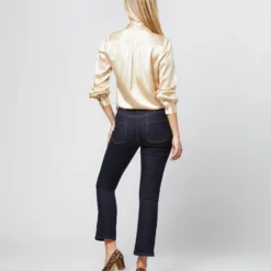 Tie-Neck Blouse In Platino Silk Charmeuse 13 Tie-Neck Blouse In Platino Silk Charmeuse -Chicorya Sales S71421 1677