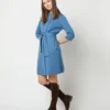 Felice Dress In Mid Heather Blue Merino Wool