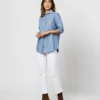 Understudy Shirt In Extra Light Washed Cotolino Chambray -Chicorya Sales S71427 1856