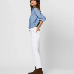 Understudy Shirt In Extra Light Washed Cotolino Chambray -Chicorya Sales S71427 1882