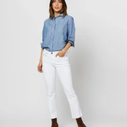 Understudy Shirt In Extra Light Washed Cotolino Chambray -Chicorya Sales S71427 1910