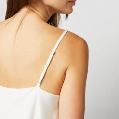 Camisole In Ivory Silk Crepe De Chine -Chicorya Sales S71622 1518