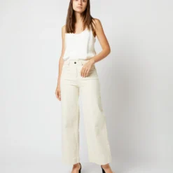 Camisole In Ivory Silk Crepe De Chine -Chicorya Sales S71622 1700