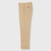 Dress Trouser In Khaki Midweight Twill -Chicorya Sales S71682 59