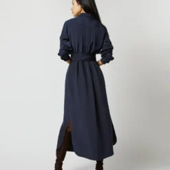 Hannah Dress In Navy Silk Crepe De Chine 16 Hannah Dress In Navy Silk Crepe De Chine -Chicorya Sales S71903 797