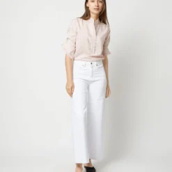 Frill Shirt In Orange Stripe Silk 15 Frill Shirt In Orange Stripe Silk -Chicorya Sales S71909 4256