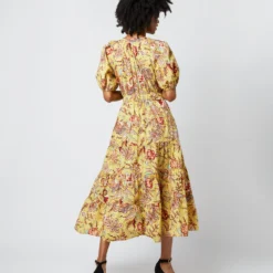 ULLA JOHNSON Olina Dress In Calla Lily 13 ULLA JOHNSON Olina Dress In Calla Lily -Chicorya Sales S72100 508