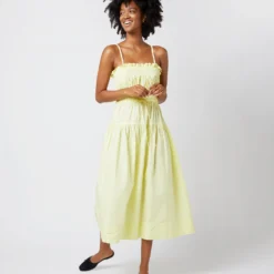 ULLA JOHNSON Lisbet Dress In Lemon Quartz 14 ULLA JOHNSON Lisbet Dress In Lemon Quartz -Chicorya Sales S72101 44