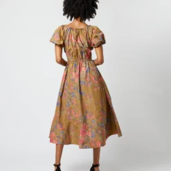 ULLA JOHNSON Cecile Dress In Bamboo Bam -Chicorya Sales S72102 400