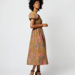 ULLA JOHNSON Cecile Dress In Bamboo Bam -Chicorya Sales S72102 412