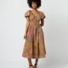 ULLA JOHNSON Cecile Dress In Bamboo Bam -Chicorya Sales S72102 436