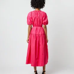 ULLA JOHNSON Issa Dress In Orchid 17 ULLA JOHNSON Issa Dress In Orchid -Chicorya Sales S72106 300