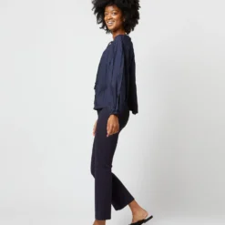 ULLA JOHNSON Juliette Blouse In Midnight 13 ULLA JOHNSON Juliette Blouse In Midnight -Chicorya Sales S72107 1559