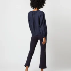 ULLA JOHNSON Juliette Blouse In Midnight 17 ULLA JOHNSON Juliette Blouse In Midnight -Chicorya Sales S72107 1564