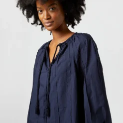 ULLA JOHNSON Juliette Blouse In Midnight 16 ULLA JOHNSON Juliette Blouse In Midnight -Chicorya Sales S72107 1621