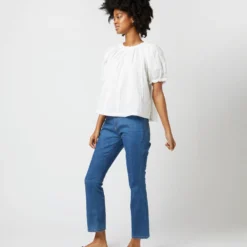 ULLA JOHNSON Lora Top In Pristine 12 ULLA JOHNSON Lora Top In Pristine -Chicorya Sales S72108 2162