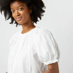 ULLA JOHNSON Lora Top In Pristine 11 ULLA JOHNSON Lora Top In Pristine -Chicorya Sales S72108 2198