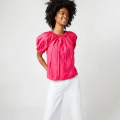 ULLA JOHNSON Lora Top In Orchid -Chicorya Sales S72109 2140