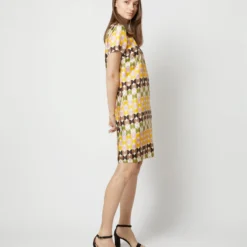 Mini Swing Dress In Mezzaluna Chocolate Twill Silk 8 Mini Swing Dress In Mezzaluna Chocolate Twill Silk -Chicorya Sales S72131 197