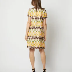 Mini Swing Dress In Mezzaluna Chocolate Twill Silk 9 Mini Swing Dress In Mezzaluna Chocolate Twill Silk -Chicorya Sales S72131 202