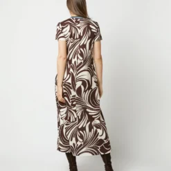 Sporty Swing Dress In Watermarble Jersey -Chicorya Sales S72135 504