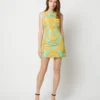 TGIF Dress In Va-Va Turquoise Faille -Chicorya Sales S72136 302