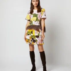 La Scala Tee In Big Flower Rose Jersey -Chicorya Sales S72141 480