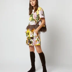 La Scala Tee In Big Flower Rose Jersey -Chicorya Sales S72141 491