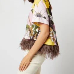 La Scala Tee In Big Flower Rose Jersey -Chicorya Sales S72141 679