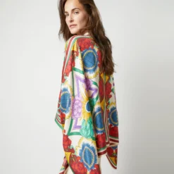 Foulard Shirt In Taormina Placée Ivory Twill Silk 22 Foulard Shirt In Taormina Placée Ivory Twill Silk -Chicorya Sales S72142 2209