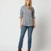 Tomboy Popover Shirt In Navy Edenham Shadow Liberty Fabric 2 Tomboy Popover Shirt In Navy Edenham Shadow Liberty Fabric -Chicorya Sales S72253 1429