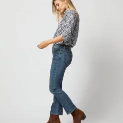 Tomboy Popover Shirt In Navy Edenham Shadow Liberty Fabric -Chicorya Sales S72253 1479