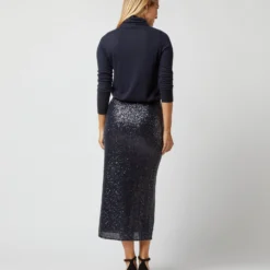 Ruby Skirt In Midnight Blue Sequin 14 Ruby Skirt In Midnight Blue Sequin -Chicorya Sales S72256 1195