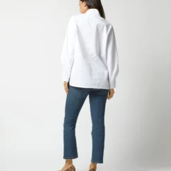 Poinsettia Top In White Poplin -Chicorya Sales S72257 1204