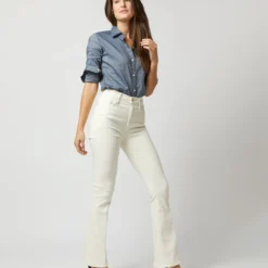 The High Waisted Weekender Skimp Jean In Marshmallow -Chicorya Sales S72271 1296