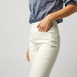 The High Waisted Weekender Skimp Jean In Marshmallow