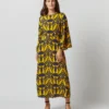 Sorella Dress In Papyrus Gold Flowy Jersey -Chicorya Sales S72341 1932