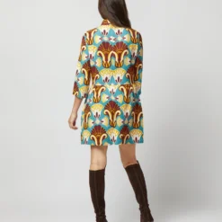 Juliet Dress In Dendera Light Blue Sablé Satin -Chicorya Sales S72343 136