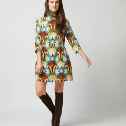 Juliet Dress In Dendera Light Blue Sablé Satin -Chicorya Sales S72343 159