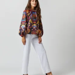 Charming Top In Nephthys Navy Silk Twill -Chicorya Sales S72344 2863