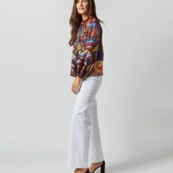 Charming Top In Nephthys Navy Silk Twill -Chicorya Sales S72344 2884