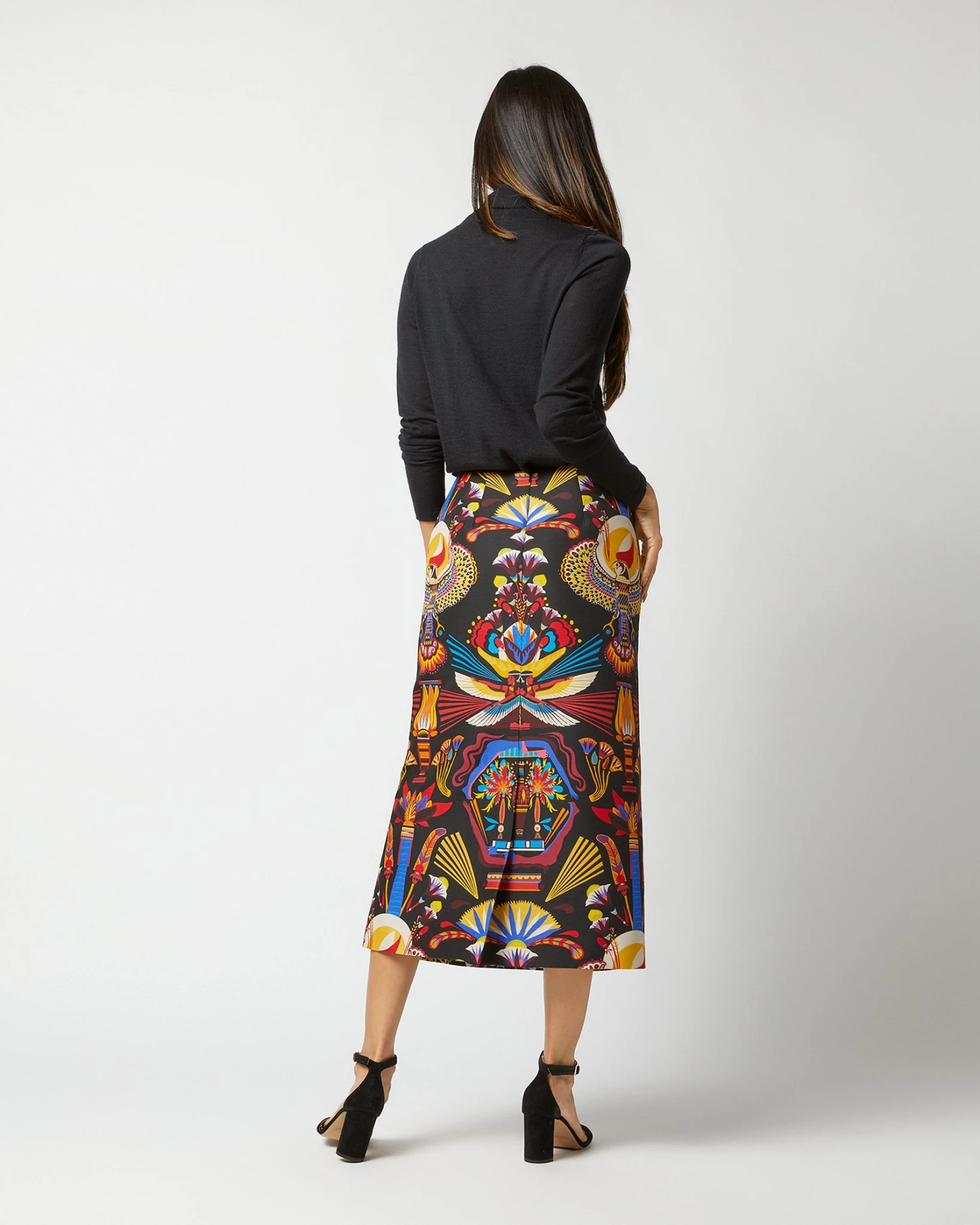 Pencil Skirt In Nephthys Navy Cady Wool 6 Pencil Skirt In Nephthys Navy Cady Wool - Image 4