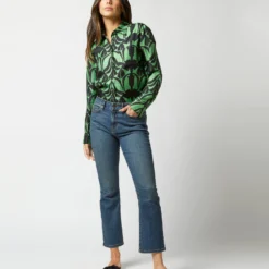 Boy Shirt In Green Papyrus Silk Twill 13 Boy Shirt In Green Papyrus Silk Twill -Chicorya Sales S72346 1012