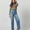 Turtleneck In Giza Turquoise Skinny Jersey -Chicorya Sales S72347 3622