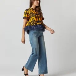 La Scala Tee In Papyrus Gold Jersey -Chicorya Sales S72349 3689